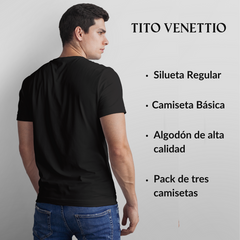 Pack X3 Camisetas Básicas Tito Venettio